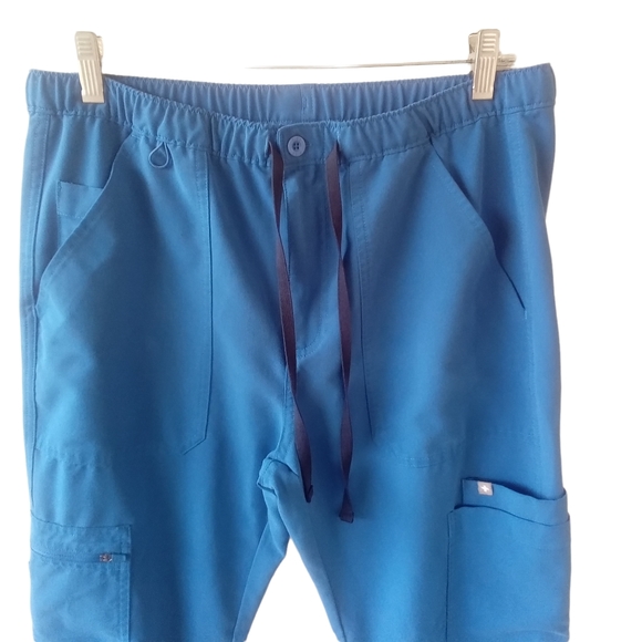 FIGS Technical Collection Men's Cairo Cargo Scrub Pants Size Medium Royal Blue - Picture 3 of 12